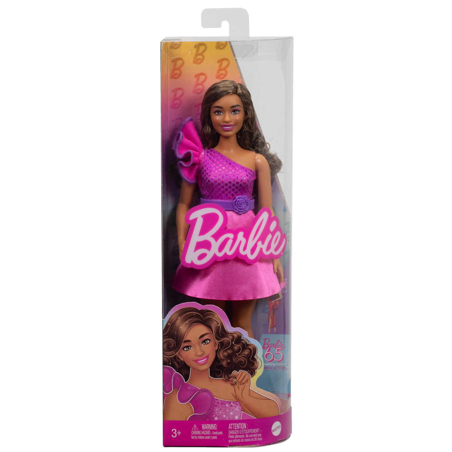 Barbie Fashionistas 65Eanniversaire Poupée225, Robe Rose Étinc.