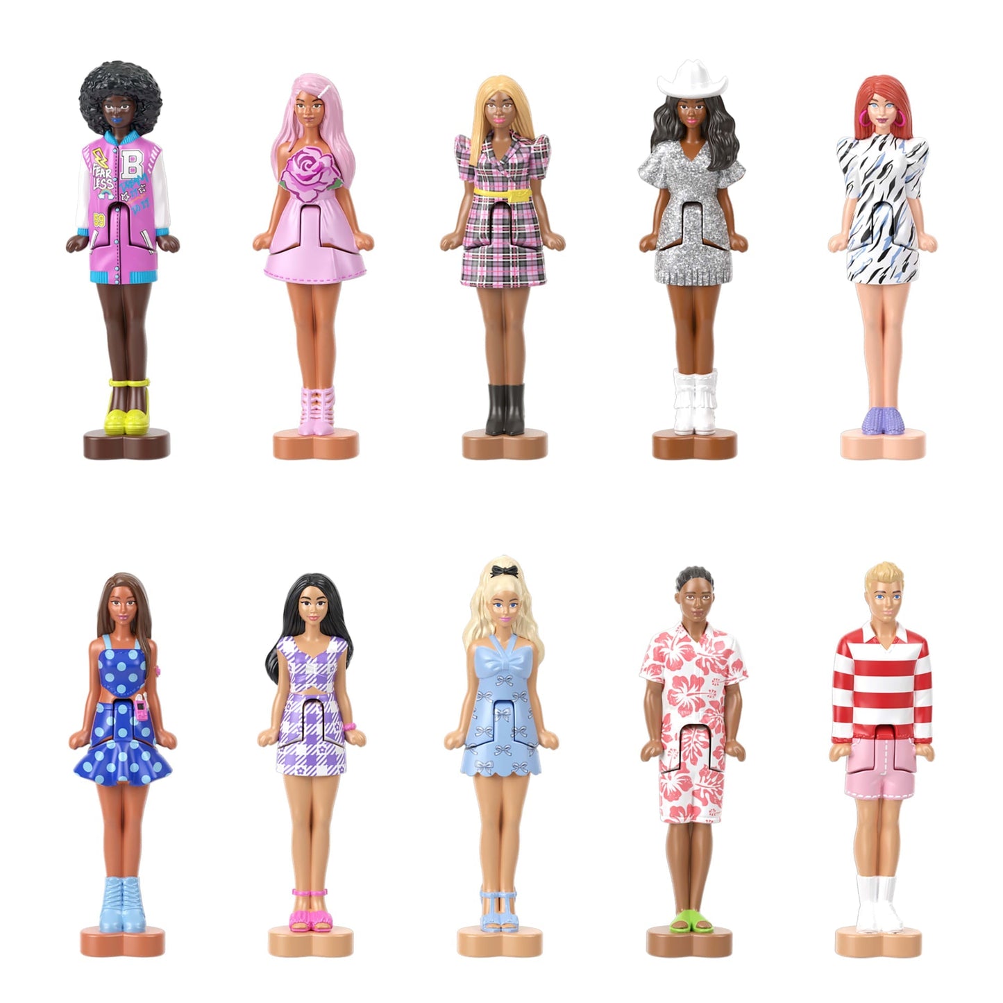 Barbie Mini Barbie Land Fashionistas Dolls, 1.5-Inch Dolls in Perfume Compact, Surprise Reveal
