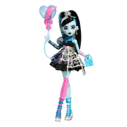 Monster High Scary Sweet Birthday Frankie Stein Doll in Party Dress With Balloon & Gift